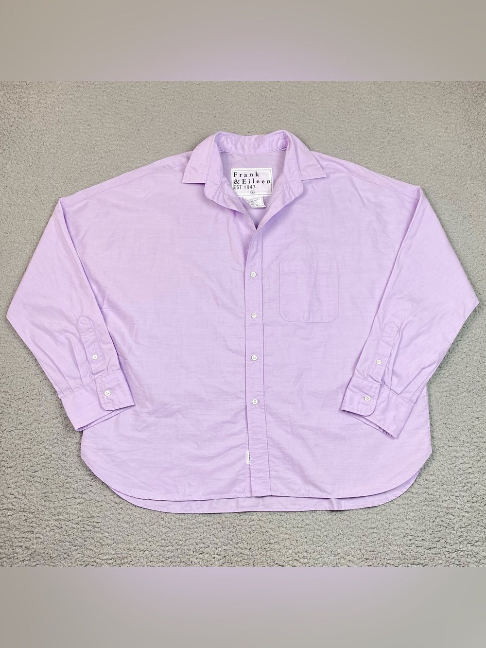 Frank & Eileen Oona Shirt Women's Size S Purple Long Sleeve Button Cotton Small